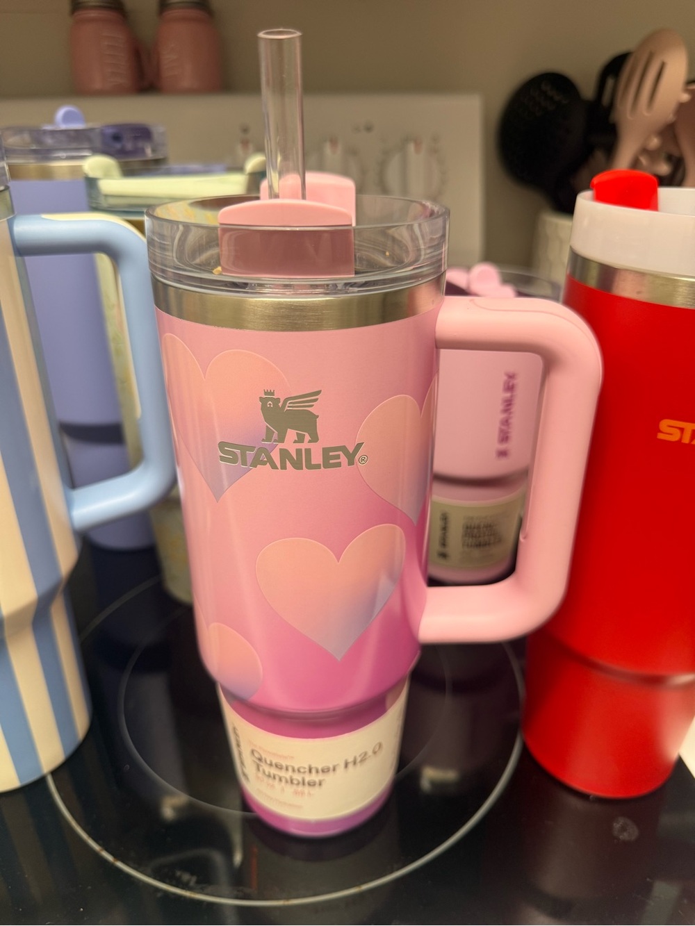 Stanley Pink Heart Tumbler